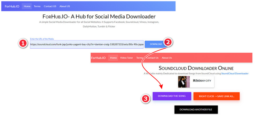 ForHub.IO を使って、SoundCloud 曲をダウンロードする